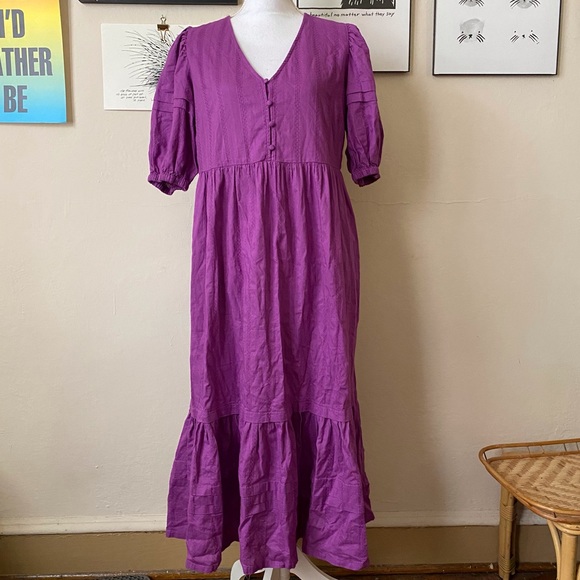 Universal Thread Dresses Universal Thread Puff Elbow Sleeve Midi